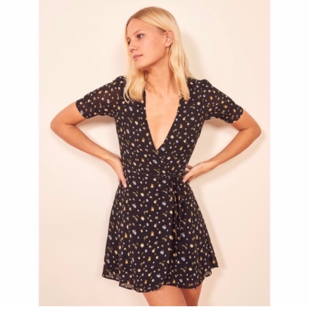 Reformation Lucky Wrap Dress in Posie